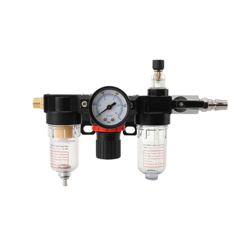 Filtro compressore aria 1/4" separatore acqua olio filtro trappola strumento e regolatore manometro - Foto 12 di 12