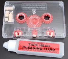 Tape Head Cleaner "Wet Type" For Portable Cassette Tape Recorder Player Deck