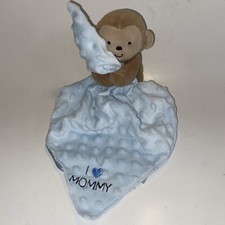 Carters Monkey Lovey Blue Child Of Mine Minky I Love Mommy Security Blanket 2015