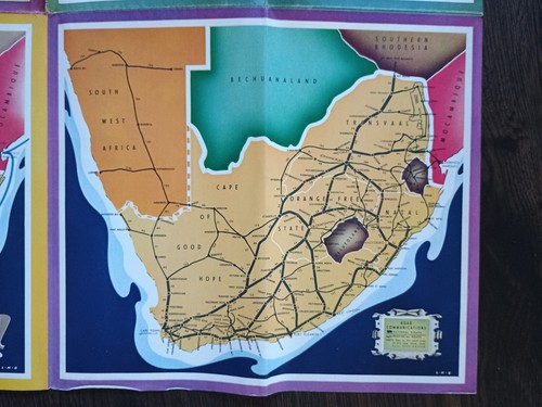 c.1950 South Africa Pictorial Map by Bernard Sargent - Picture 19 of 20