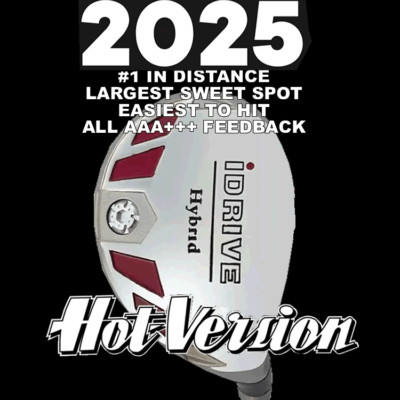 #1 DRIVING ONE IRONWOOD HYBRID LONG DRIVER ANTISLICE GOLF CLUB GRAPHITE OR STEEL
