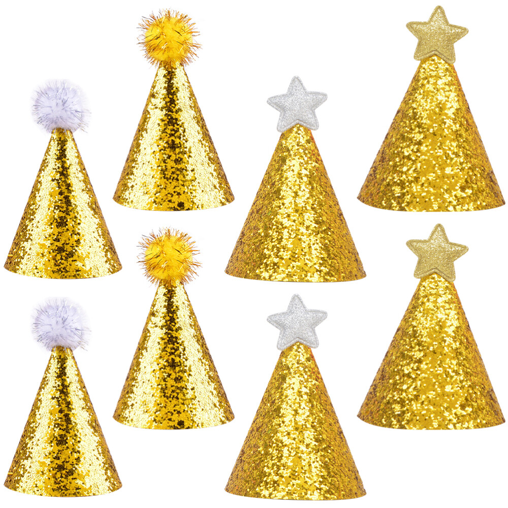 8 Pcs Party Hat Prop Birthday Hats Caps for Kids Happy Adults Child