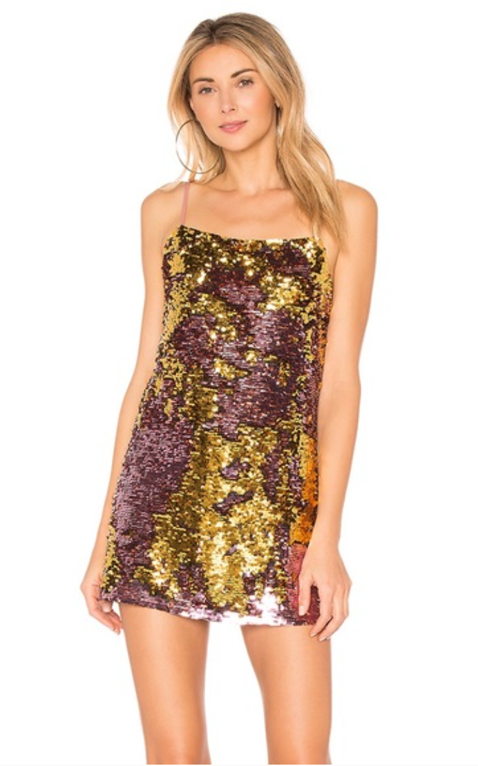 For Love and Lemons Sparklers Tank Women's Dress Dusty Rose : XS