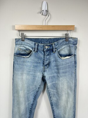 mnml【size 28】 MNML Jeans Womens Size 28 Blue Button Fly Ankle Zip Denim | eBay
