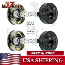 5 on 4.5" Trailer Hub Drum Kit 10"x2-1/4" Electric Brake Assembly 3500 lbs Axle
