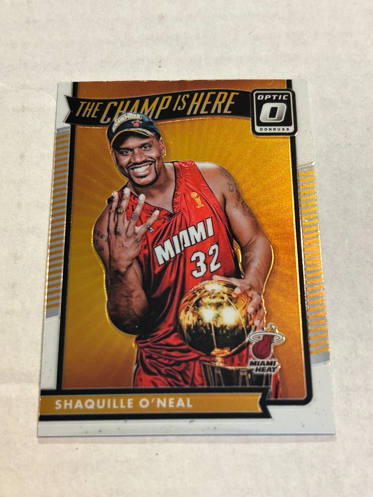 2016-17 DONRUSS OPTIC SHAQUILLE O'NEAL THE CHAMP IS HERE #6 HEAT SP