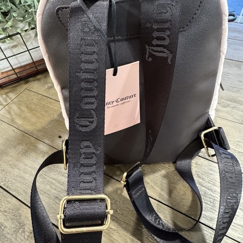Juicy Couture Pink Velour Backpack - Medium Pink/Chocolate “Royal Moment-NWT - Picture 4 of 22