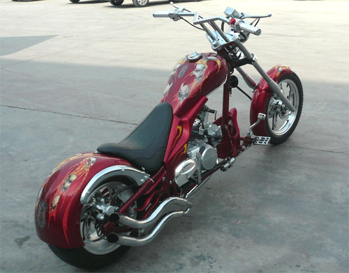 A PAIR OF CHROME MIRRORS FOR PEACE DIABLO CHOPPERS 50CC 110CC 125CC - Foto 4 di 6