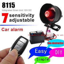 Car Security System Horn Siren Alarm with 2 RC Controls Anti-Theft Alarm System