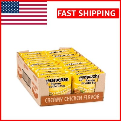 Creamy Chicken Instant Ramen Noodles - A Quick Meal for Busy Families (24 Pack)