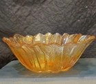 Vintage Indiana Glass Iridescent Sunflower Carnival Glass 7" Candy  Bowl