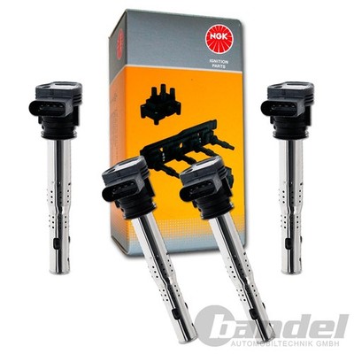 4x NGK ZÜNDSPULE für AUDI A1 A3 A4 B7 A5 A6 VW PASSAT 3C T5 GOLF 5 6 TIGUAN