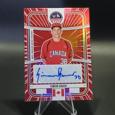 2025 Panini Stars and Stripes USA Baseball Simon Baker Auto /25