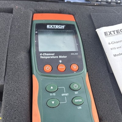 EXTECH SDL200 4-CHANNEL METER, Selling As PARTS ONLY.!! Never Tested.!(16)
