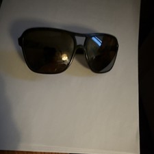 Aviator Style Men's Sunglasses Black Plastic Frame Dark Lens Solid Pattern