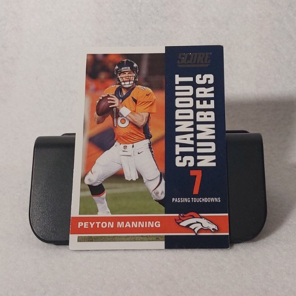 Panini 2017 Score Peyton Manning Denver Broncos Standout Numbers Insert #14