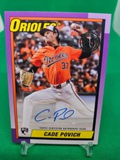 2025 TOPPS SERIES 2 - 1990 TOPPS BASEBALL AUTOGRAPH CADE POVICH #90B2-CP