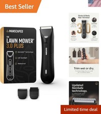 The Lawn Mower 3.0 Plus: Tuxedo Black Waterproof Body Hair Trimmer for Men