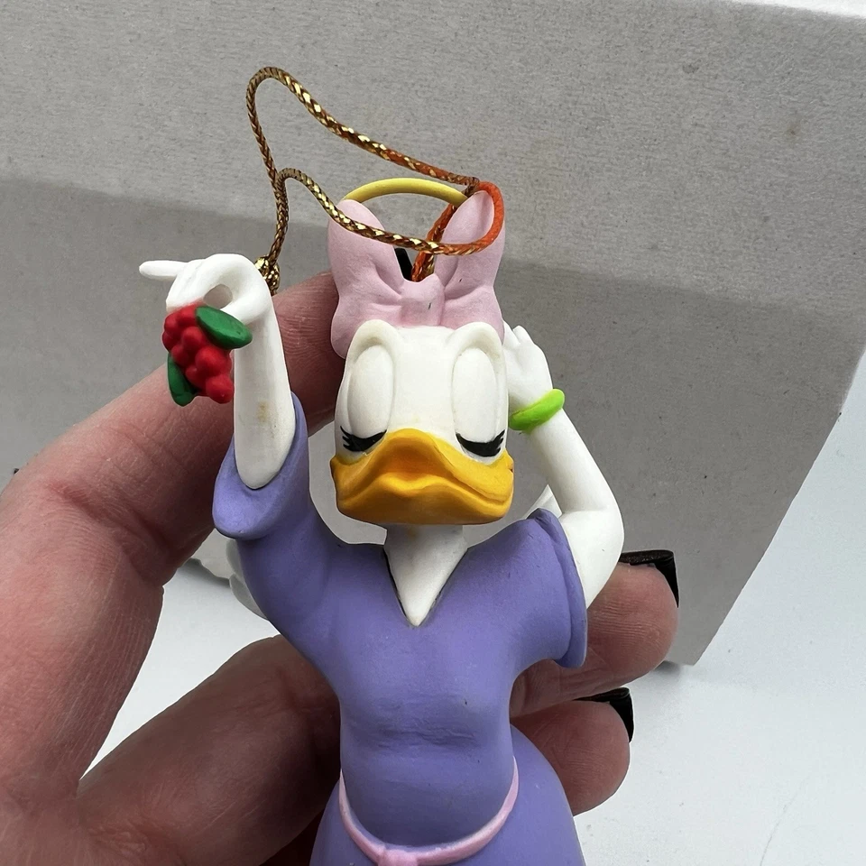 Vintage Disney Grolier Angel Daisy Duck Christmas Ornament  007907 - Image 2 of 4