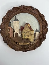 Vintage Decorative Plaque Relief 3D Rothenburg ob der Tauber Germany