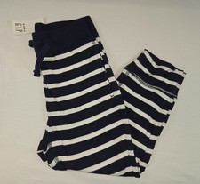 Baby GAP Boys Size 3 Years Blue/White Striped Jogger Pants 100 Cotton