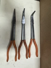Matco Tools 3 Piece XL Orange 10" Long Pliers Set PN110M PN111M PN112M Python