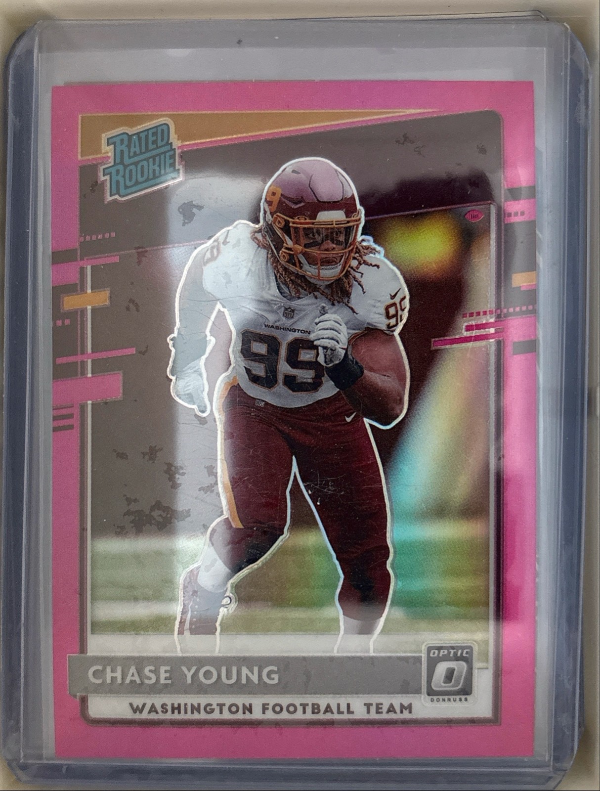 2020 Panini Donruss Optic - Rated Rookies Chase Young #166 Pink Prizm (RC)