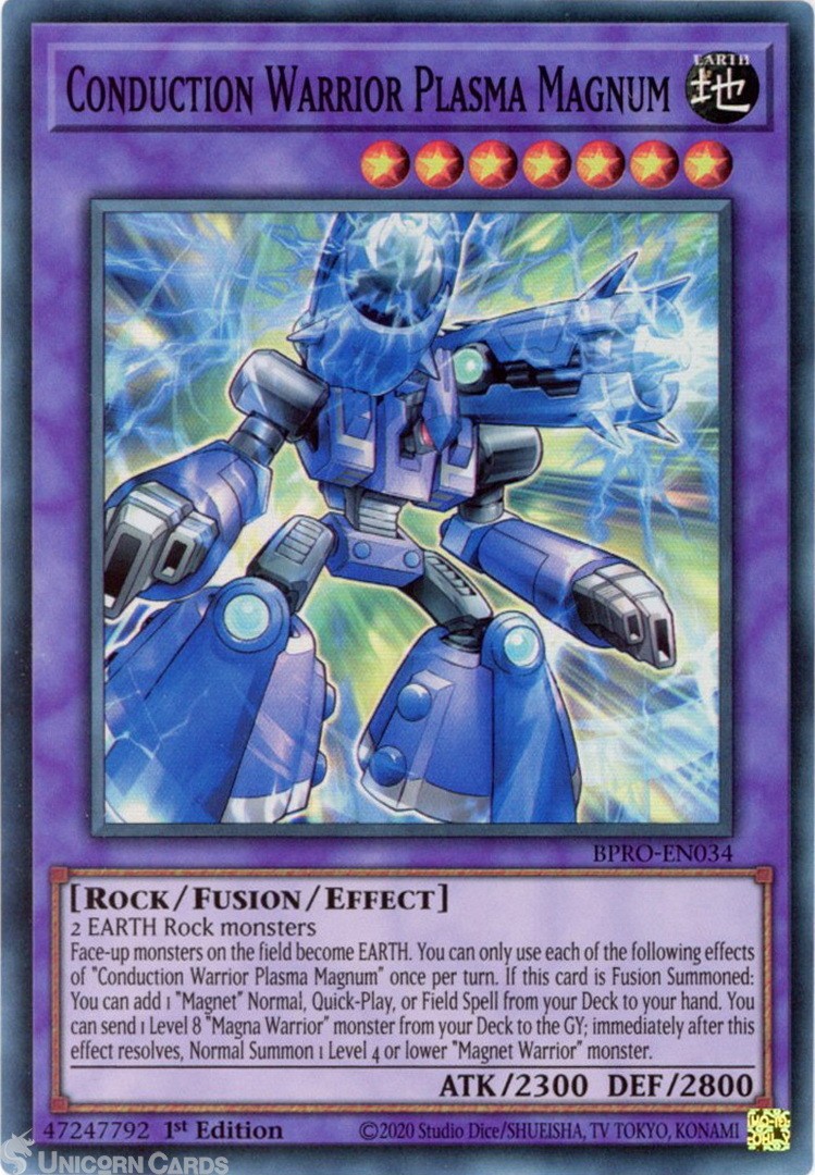 BPRO-EN034 Conduction Warrior Plasma Magnum : Super Rare 1st Edition Mint YuGiOh