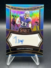 2024 Panini Select TRENTON SIMPSON Auto Light Blue /49 Ravens #SP-TSN