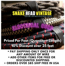 Brown 2-Wire Cloth Covered Cord 18ga Vintage Style Lamp Lights Antique Fan Rayon