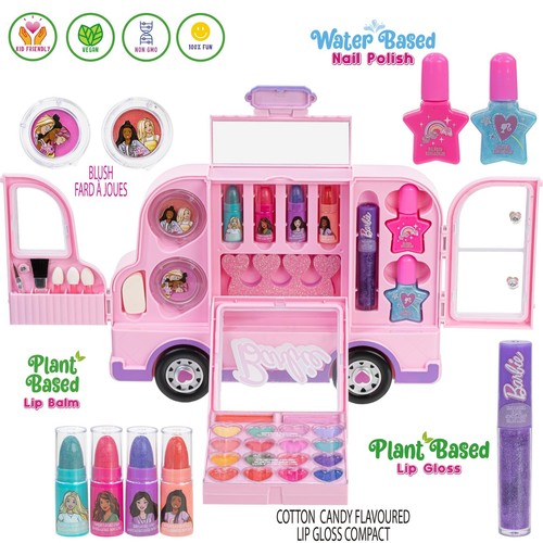 Set di trucco per auto Barbie per bambine set di trucco lavabile reale trucco - Foto 16 di 24