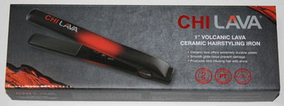 CHI Lava 1'' Ceramic Flat Iron - Model: GF8269 - BLACK/RED NEW