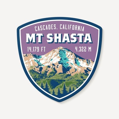 Mt. Shasta Cascades California Decal Sticker
