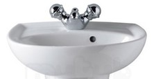 Twyford Galerie 1 Tap Hole Handrinse Basin 450 x 340mm - GN4821WH