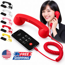 Retro Phone Handset for iPhone & Android, Type-C Wired Call Receiver