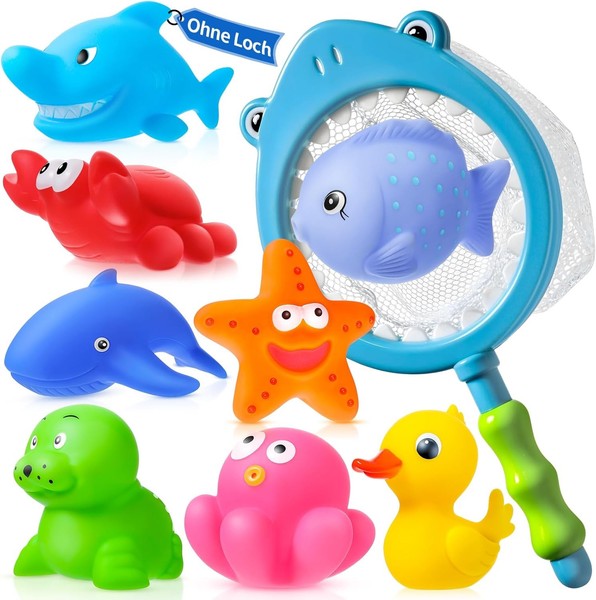 Badespielzeug FüR Baby Ab 1 Jahr Wasserspielzeug Badewanne Planschbecken 9 StüCk-image
