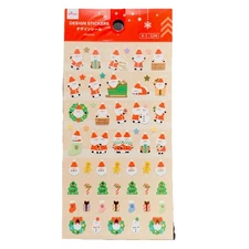 DAISO Christmas StickersTiny  Santa Kawaii Cute Design Sheet Japan Exclusive