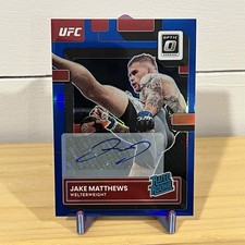 2023 Panini Donruss Optic UFC Jake Matthews Blue Prizm Autograph /49