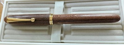 PILOT Wooden Fountain Pen 14K-585 F Nib Vintage Japan