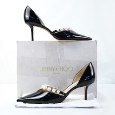 Jimmy Choo Aurelie 65mm Pearl Pumps In Black Patent Leather - Women's Size EU 40