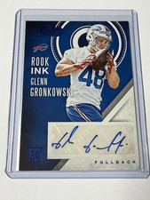 2016 Panini Absolute Rook Ink Blue Glenn Gronkowski #25 Auto