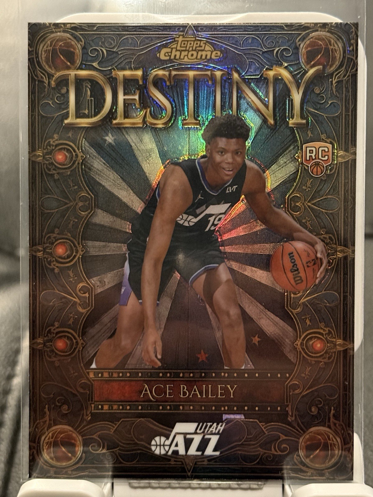 2025-26 Topps Chrome Ace Bailey Destiny RC Refractor Utah Jazz