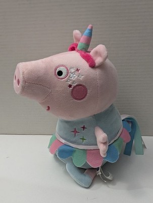 Peppa Pig Ballerina Unicorn Plush Stuffed Toy Fiesta 13''