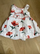 Janie and Jack Girls Floral Sleeveless Dress W/ Bloomer Size 6 to 12 Months New