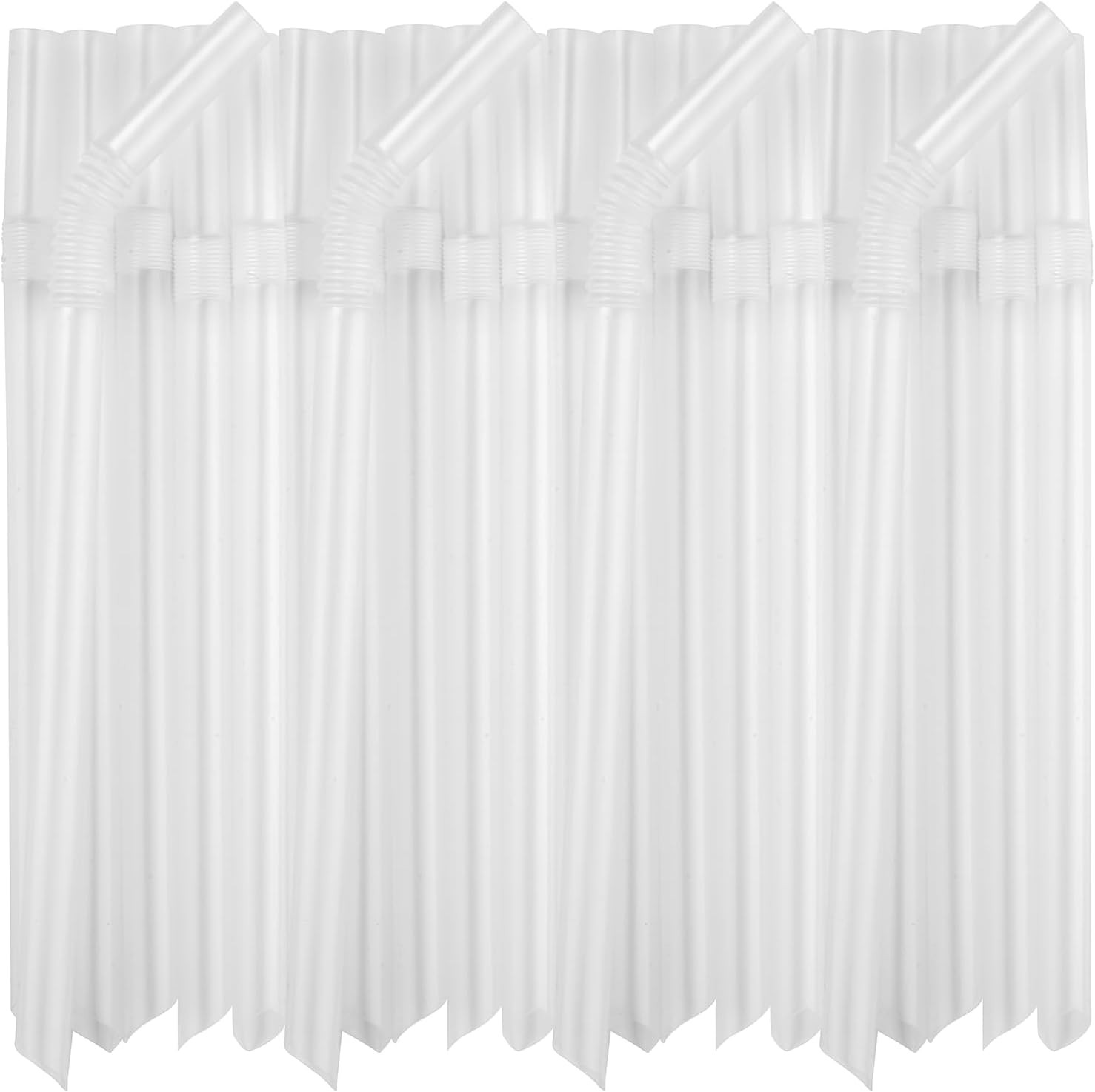 100 pajitas de plástico jumbo Boba Boba anchas transparentes desechables flexibles