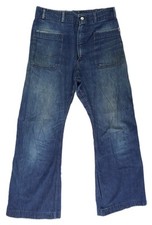 VTG 60s 70s SEAFARER US Women  s 10 31 x 30 Denim Wide Flare Leg Jeans Dungarees