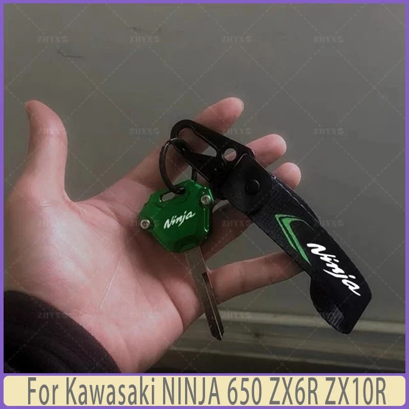 For Kawasaki NINJA 650 ZX6R ZX10R Motorcycle key protection shell cover&keychain Foto 4 de 4