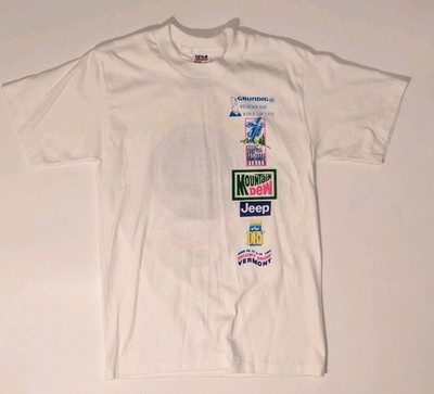 Vintage Mountain Bike Shirt Men s M White Grundig UCI World Cup 1992 90s