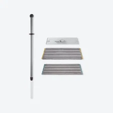 NEW Norwex Mop System Black/Graphite -2 Pads Wet And Dry FREE SHIPPING