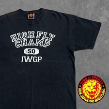 Rare New Japan Pro Wrestling Hiroshi Tanahashi IWGP HIGH FLY CHAMP T-shirt